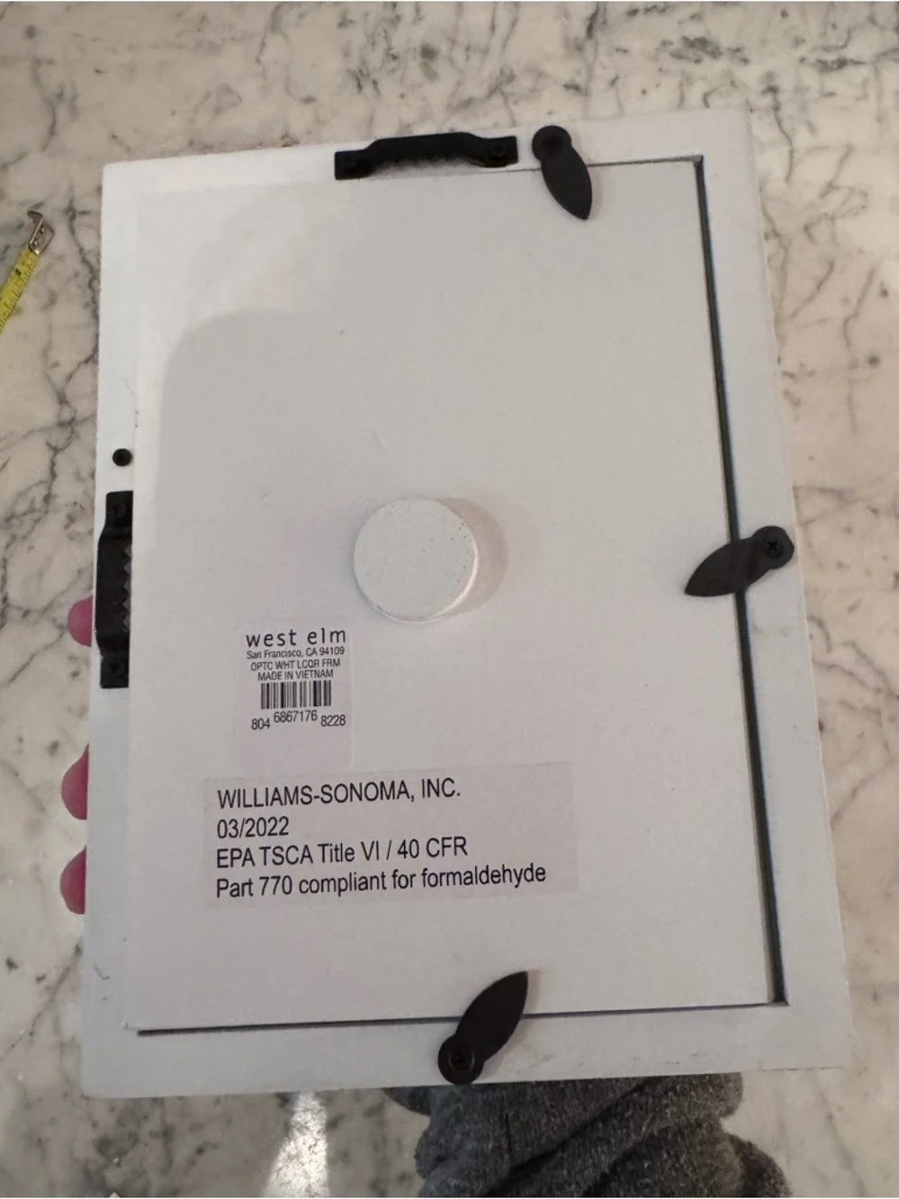 West elm modern lacquer frame, 5x7, nwt
